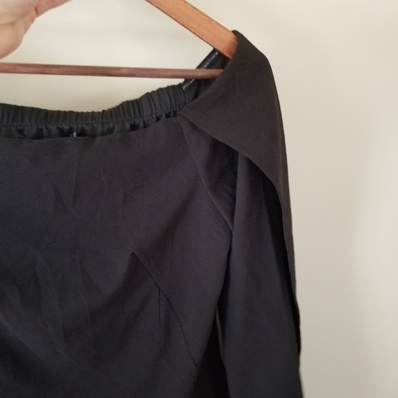 Nwt Do + Be Off Shoulder Open Sleeve Tailored Black Top Size Small - Picture 3 of 7